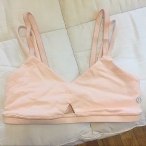Blush Lululemon bra with mesh back. Size 4.